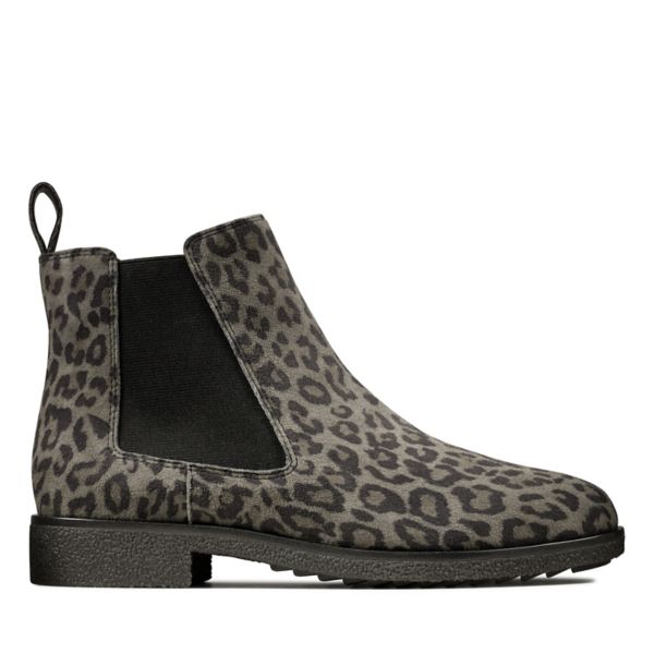 Clarks Womens Griffin Plaza Ankle Boots Leopard | UK-6981245